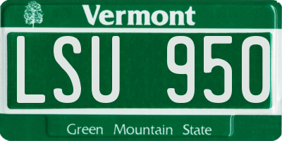 VT license plate LSU950