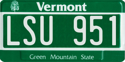 VT license plate LSU951