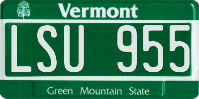 VT license plate LSU955