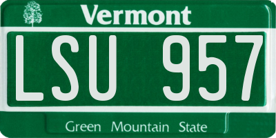 VT license plate LSU957