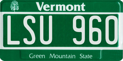 VT license plate LSU960