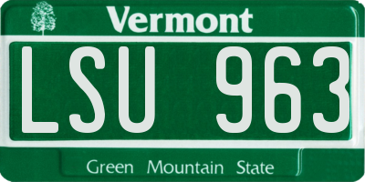 VT license plate LSU963