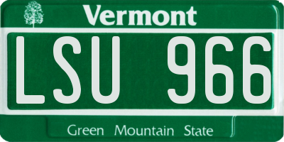 VT license plate LSU966
