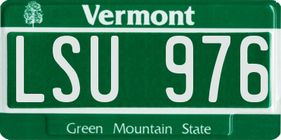 VT license plate LSU976