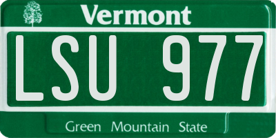 VT license plate LSU977