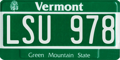 VT license plate LSU978
