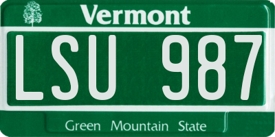 VT license plate LSU987