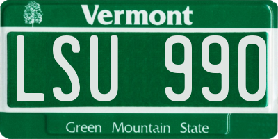 VT license plate LSU990