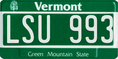 VT license plate LSU993