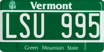 VT license plate LSU995
