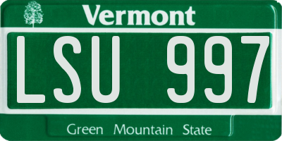 VT license plate LSU997