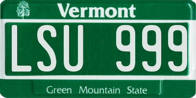 VT license plate LSU999