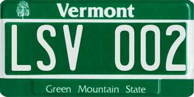 VT license plate LSV002