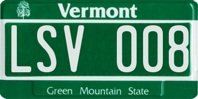 VT license plate LSV008