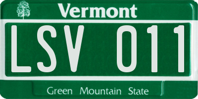 VT license plate LSV011