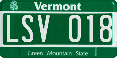 VT license plate LSV018