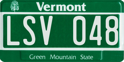 VT license plate LSV048