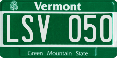 VT license plate LSV050