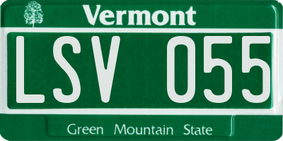 VT license plate LSV055