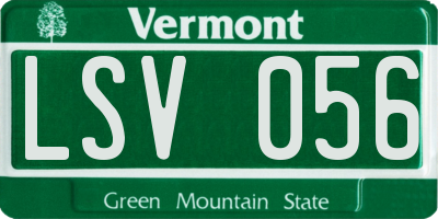 VT license plate LSV056