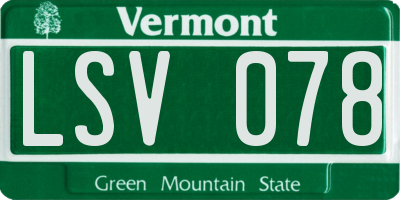 VT license plate LSV078