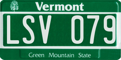 VT license plate LSV079