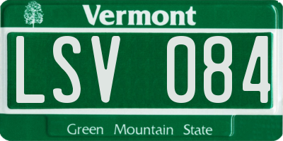 VT license plate LSV084