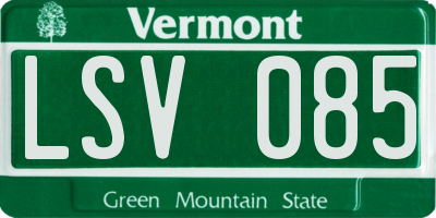 VT license plate LSV085