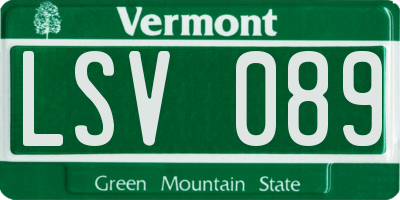 VT license plate LSV089