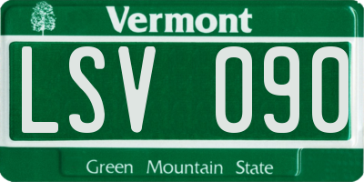 VT license plate LSV090