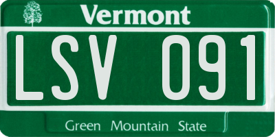 VT license plate LSV091
