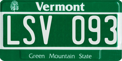 VT license plate LSV093