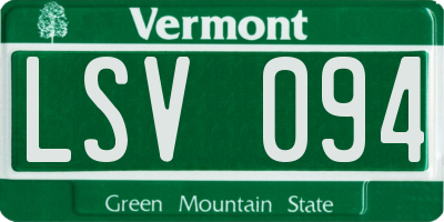 VT license plate LSV094