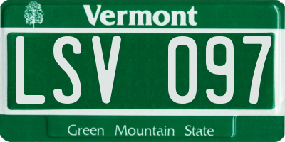 VT license plate LSV097