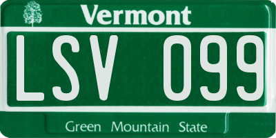 VT license plate LSV099