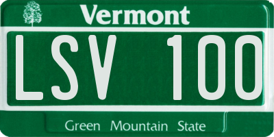 VT license plate LSV100