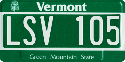 VT license plate LSV105