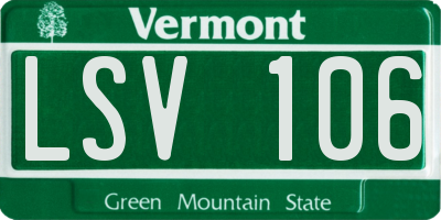 VT license plate LSV106