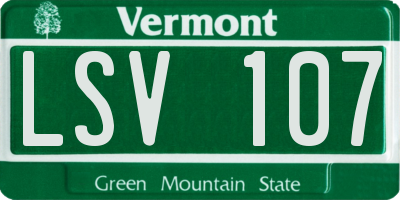 VT license plate LSV107