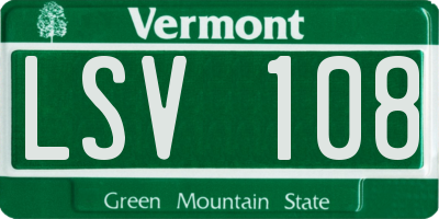 VT license plate LSV108