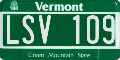 VT license plate LSV109