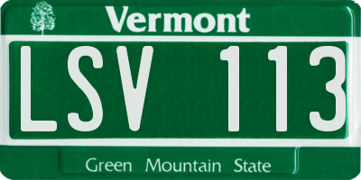 VT license plate LSV113