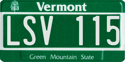 VT license plate LSV115