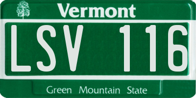VT license plate LSV116