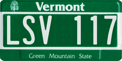 VT license plate LSV117
