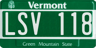 VT license plate LSV118