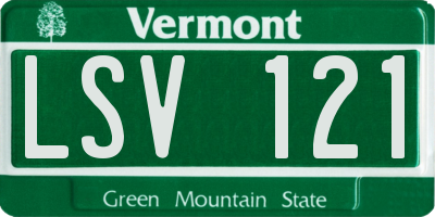 VT license plate LSV121