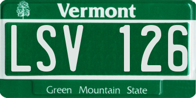 VT license plate LSV126