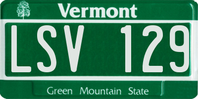 VT license plate LSV129