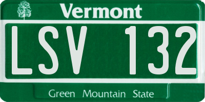 VT license plate LSV132
